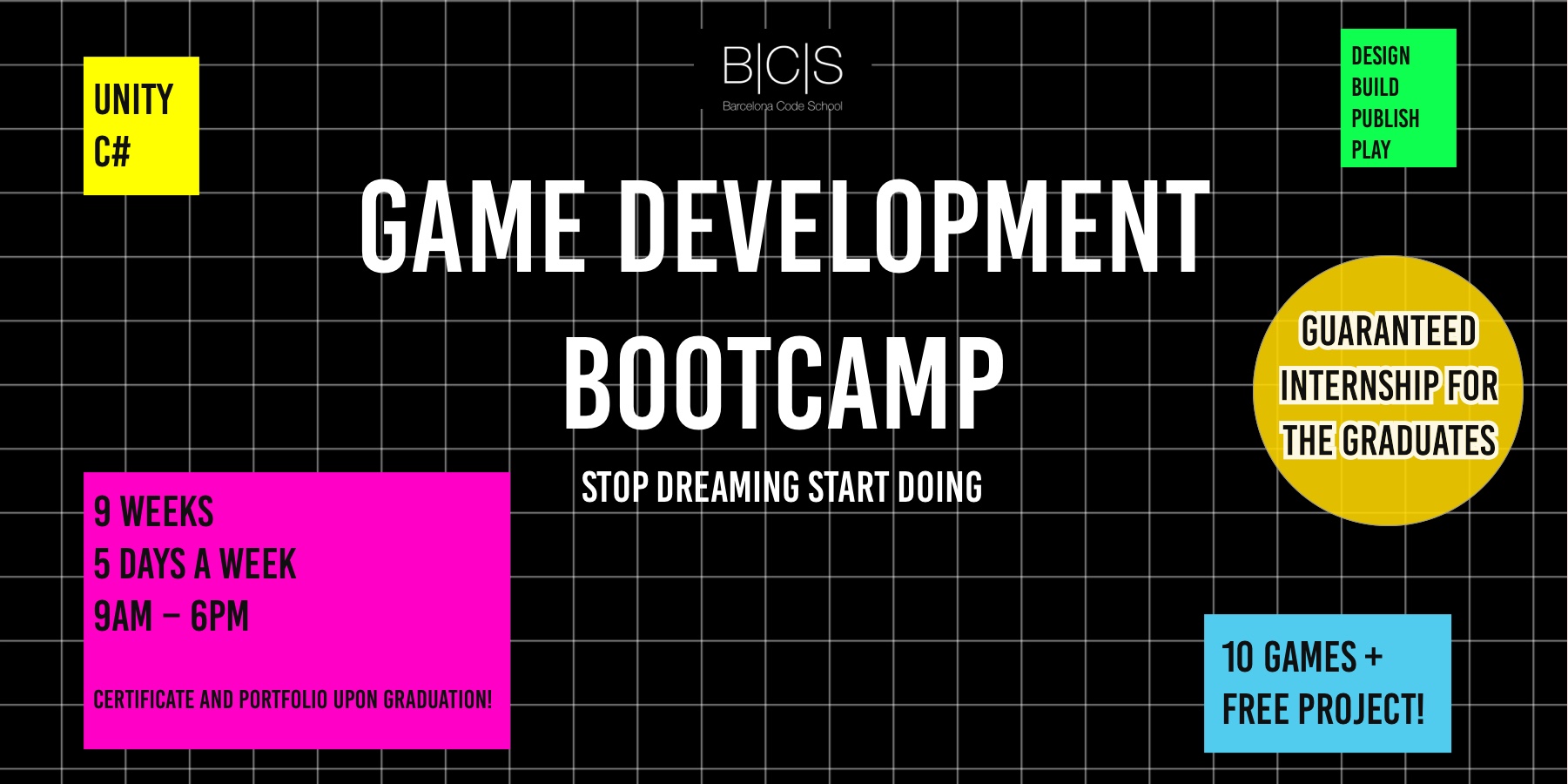Online Mentored 1:1 Game Development Bootcamp in Barcelona Code School