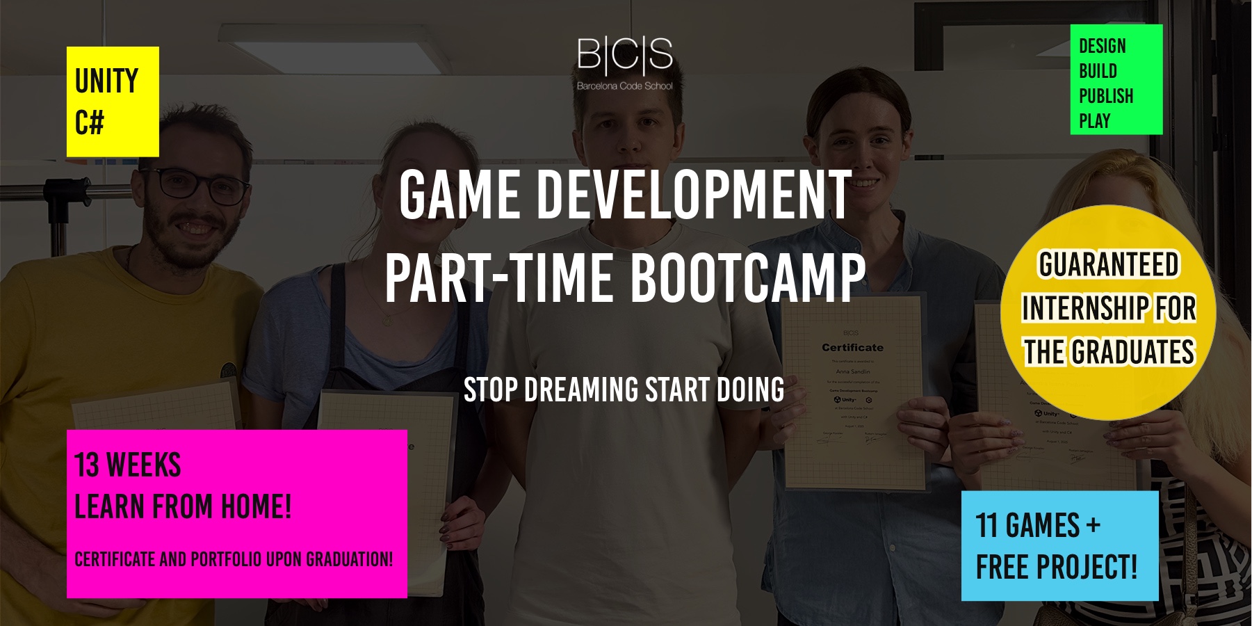 Online Mentored 1:1 Game Development Bootcamp in Barcelona Code School